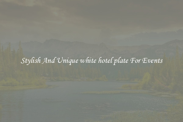 Stylish And Unique white hotel plate For Events