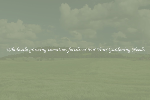 Wholesale growing tomatoes fertilizer For Your Gardening Needs