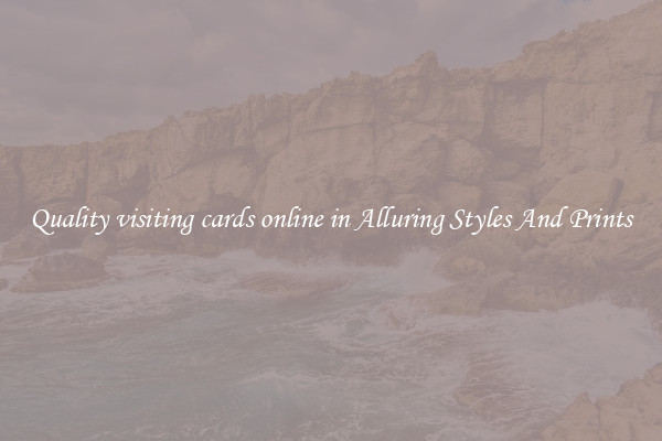 Quality visiting cards online in Alluring Styles And Prints
