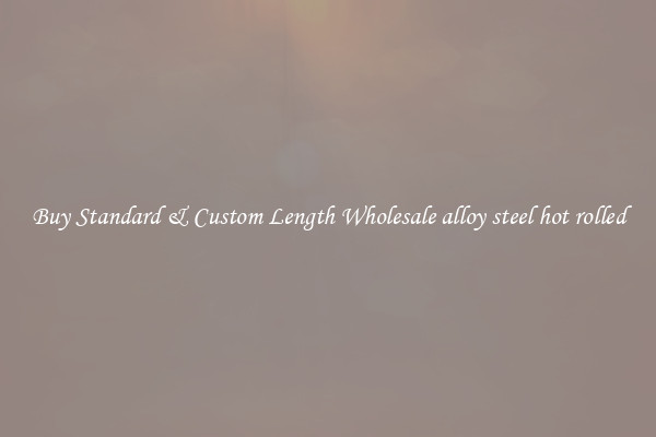 Buy Standard & Custom Length Wholesale alloy steel hot rolled