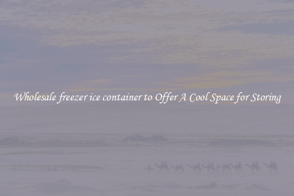 Wholesale freezer ice container to Offer A Cool Space for Storing