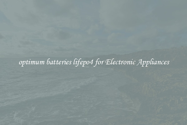 optimum batteries lifepo4 for Electronic Appliances