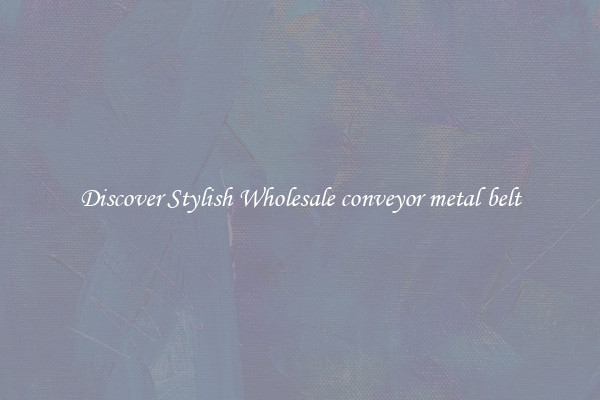Discover Stylish Wholesale conveyor metal belt