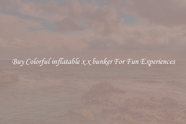 Buy Colorful inflatable x x bunker For Fun Experiences