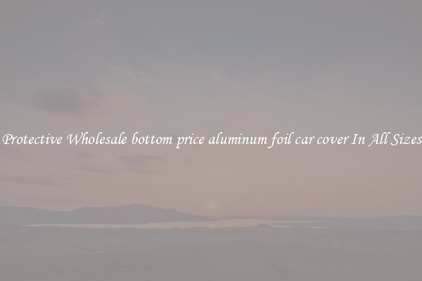 Protective Wholesale bottom price aluminum foil car cover In All Sizes