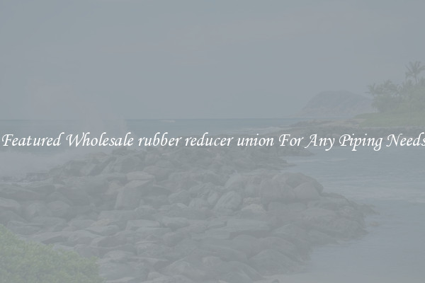 Featured Wholesale rubber reducer union For Any Piping Needs